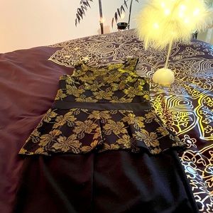 Gold black dress for special occasions